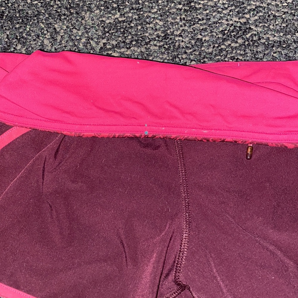 Maroon Patterned Lululemon Shorts - image 3